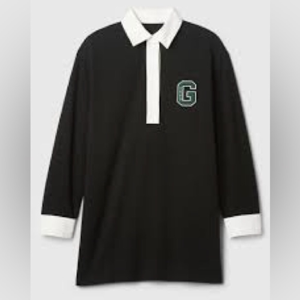 GAP Polo Mini Dress - Black and White